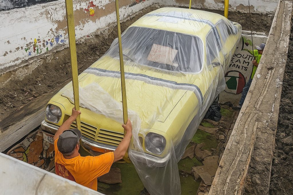 Fabrycznie nowy Chevrolet przeleżał pod ziemią 50 lat: po otwarciu betonowego grobu naukowcy oniemieli