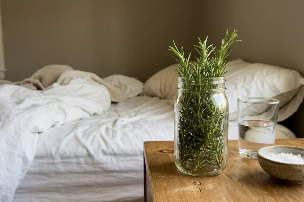 Dlaczego warto postawić słoik z rozmarynem w sypialni? To prosty trik na lepszy sen i czyste powietrze