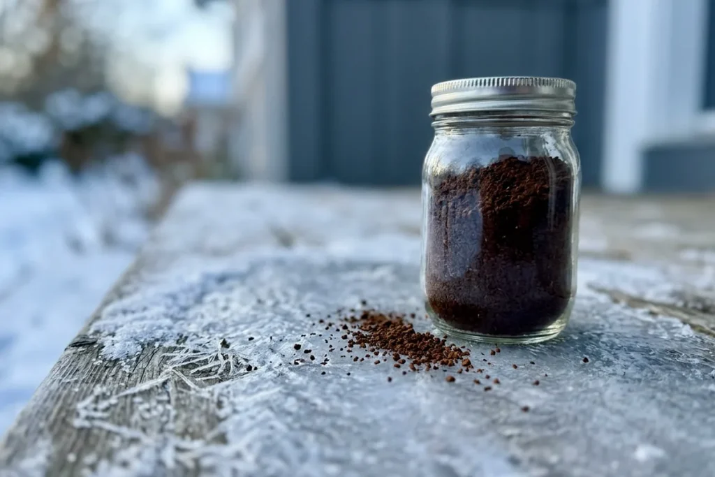 Fusy po kawie zimą są niezwykle przydatne. Przestań je wyrzucać i sprawdź ten trik