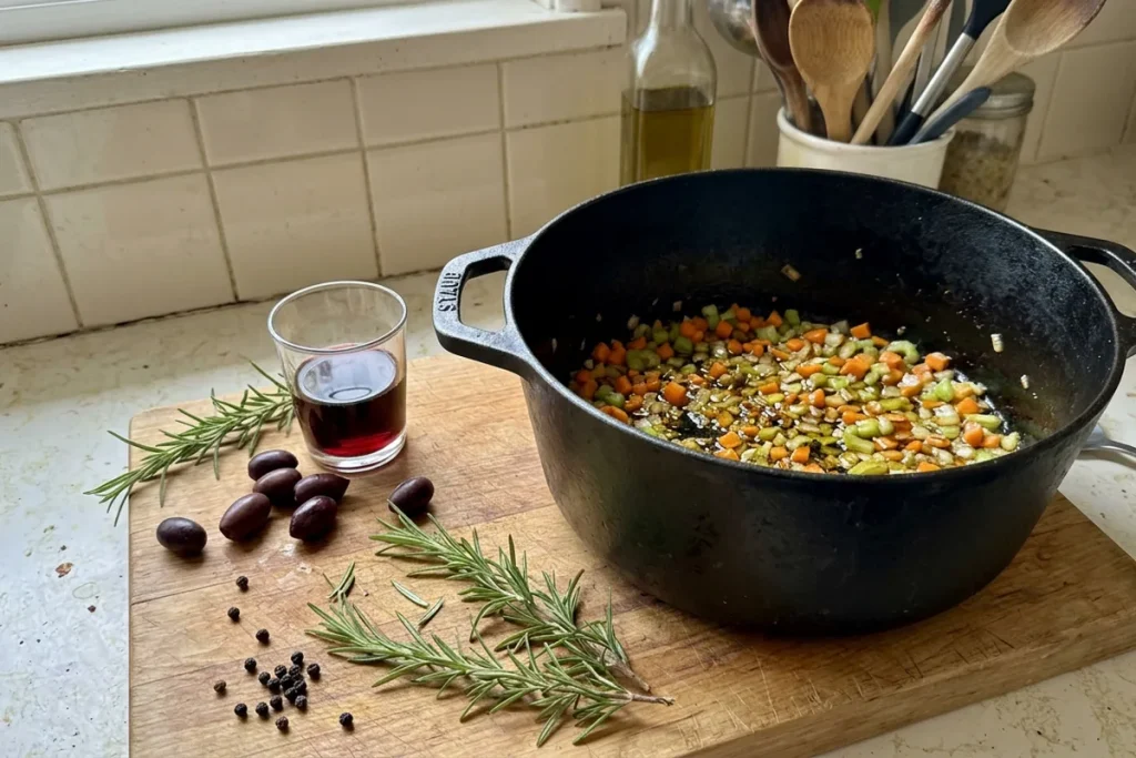 Idealny kurczak cacciatora: sekret wolnego smażenia bazy, który zmienia wszystko