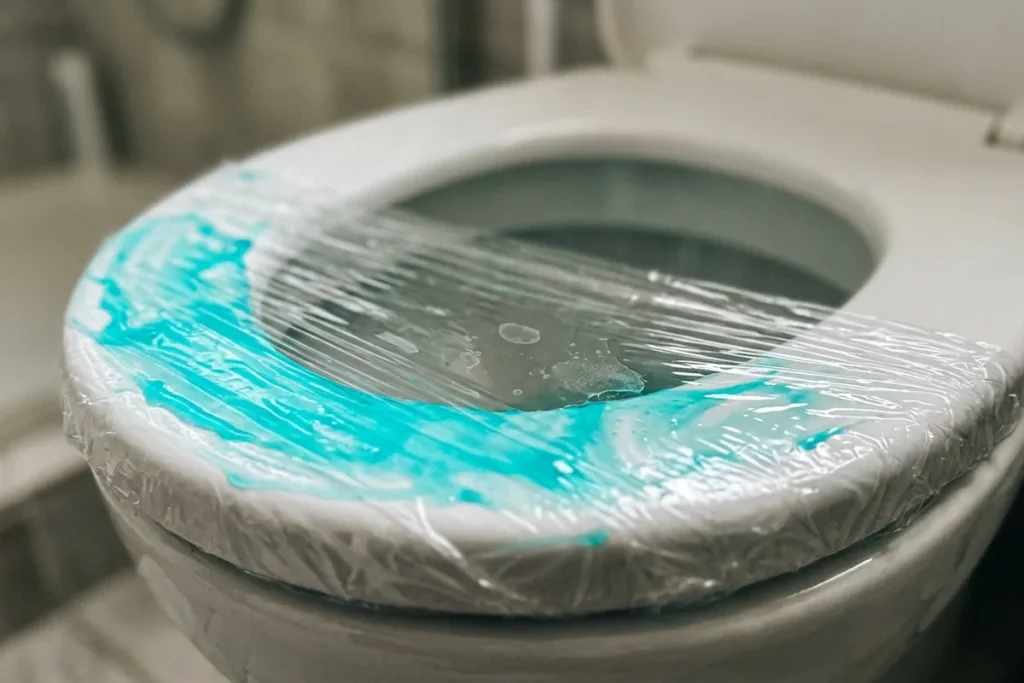 Owiń deskę klozetową folią spożywczą, a zapomnisz o szorowaniu łazienki godzinami