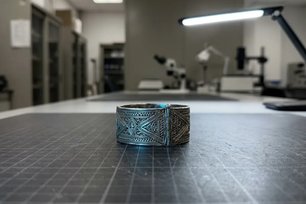 Przełom w archeologii: Srebrna bransoleta z grobu kobiety zmienia historię epoki brązu