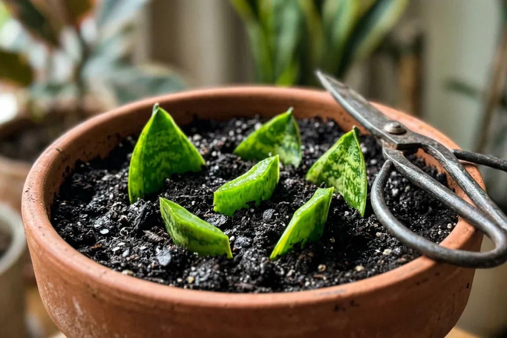 Przestań wyrzucać liście wężownicy i zacznij je zakopywać w doniczkach – twoje rośliny oszaleją ze szczęścia