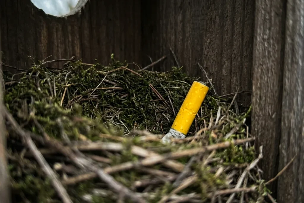 Sprytny sposób miejskich sikor na pasożyty. Niedopałki w gniazdach to genialna, ale toksyczna strategia