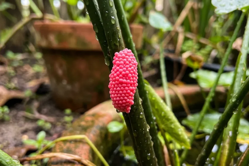 Te różowe jaja w ogrodzie to wyrok dla ekosystemu. Jeśli je zobaczysz, natychmiast alarmuj służby!