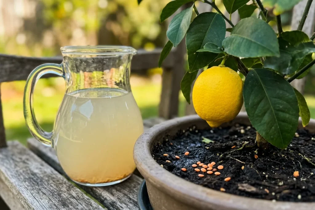 Wlej to pod cytrynę, a korzenie oszaleją: Sekret wody z soczewicy, który ratuje mizerne drzewka