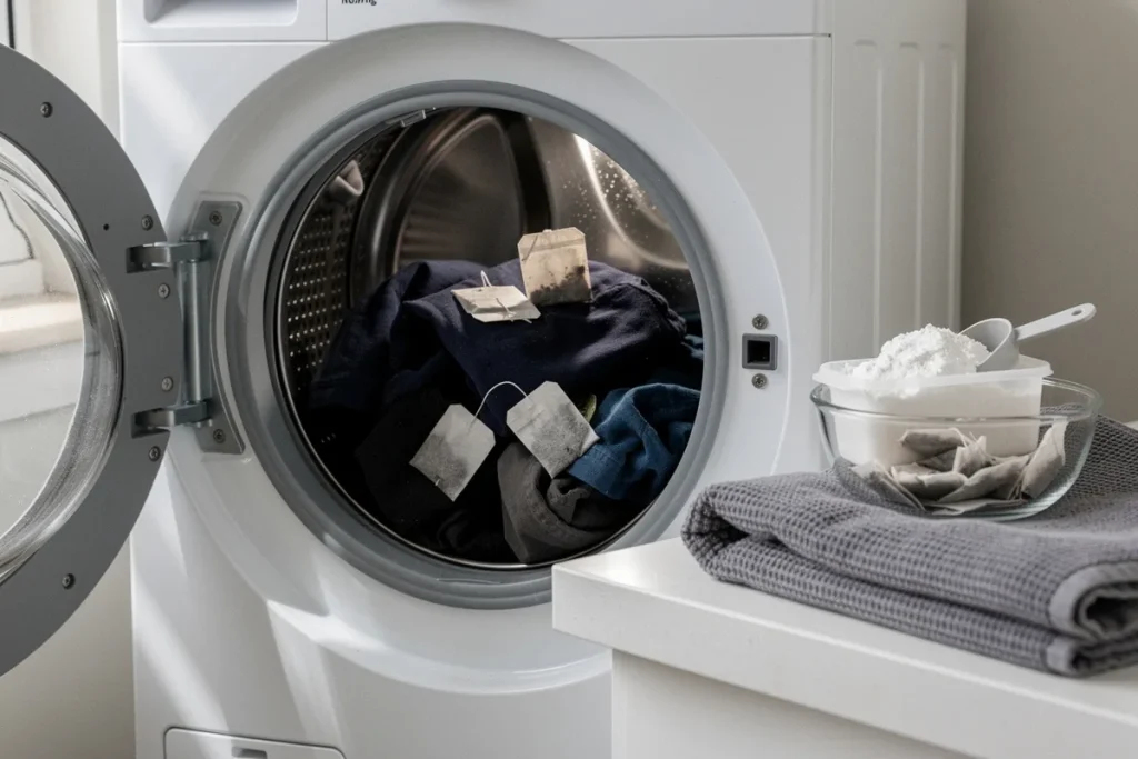 Wrzuć torebkę herbaty do bębna przed praniem: efekt zaskakuje nawet ekspertów