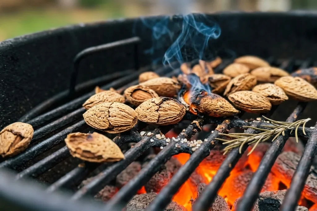 Wrzuć łupiny migdałów na żar. Sekretny trik mistrzów grilla, który zmienia wszystko