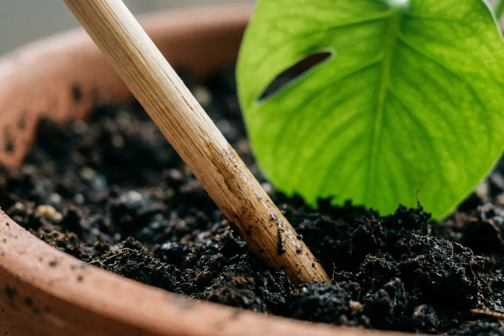 Wykałaczki w doniczce to nie ozdoba – ten banalny trik uratuje Twoje rośliny przed przelaniem