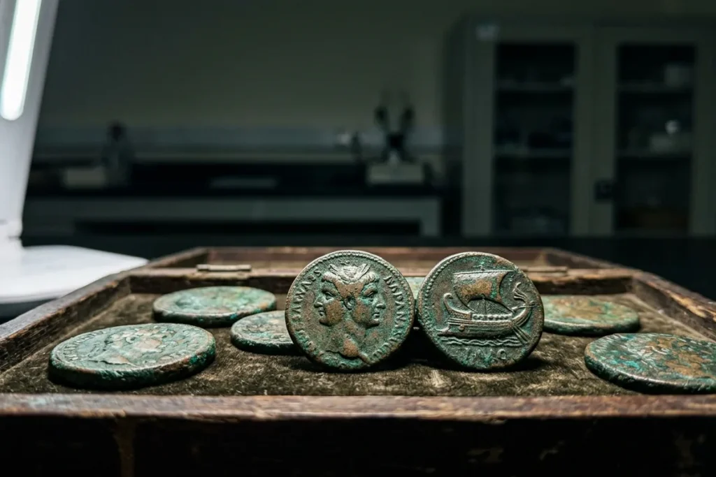 Siedem monet zmieniło historię: Odkryto tajną bazę wojskową z czasów wojny Cezara z Pompejuszem